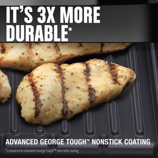 George Foreman 4-Serving Removable Plate Grill and Panini, Black, GRP1065B
