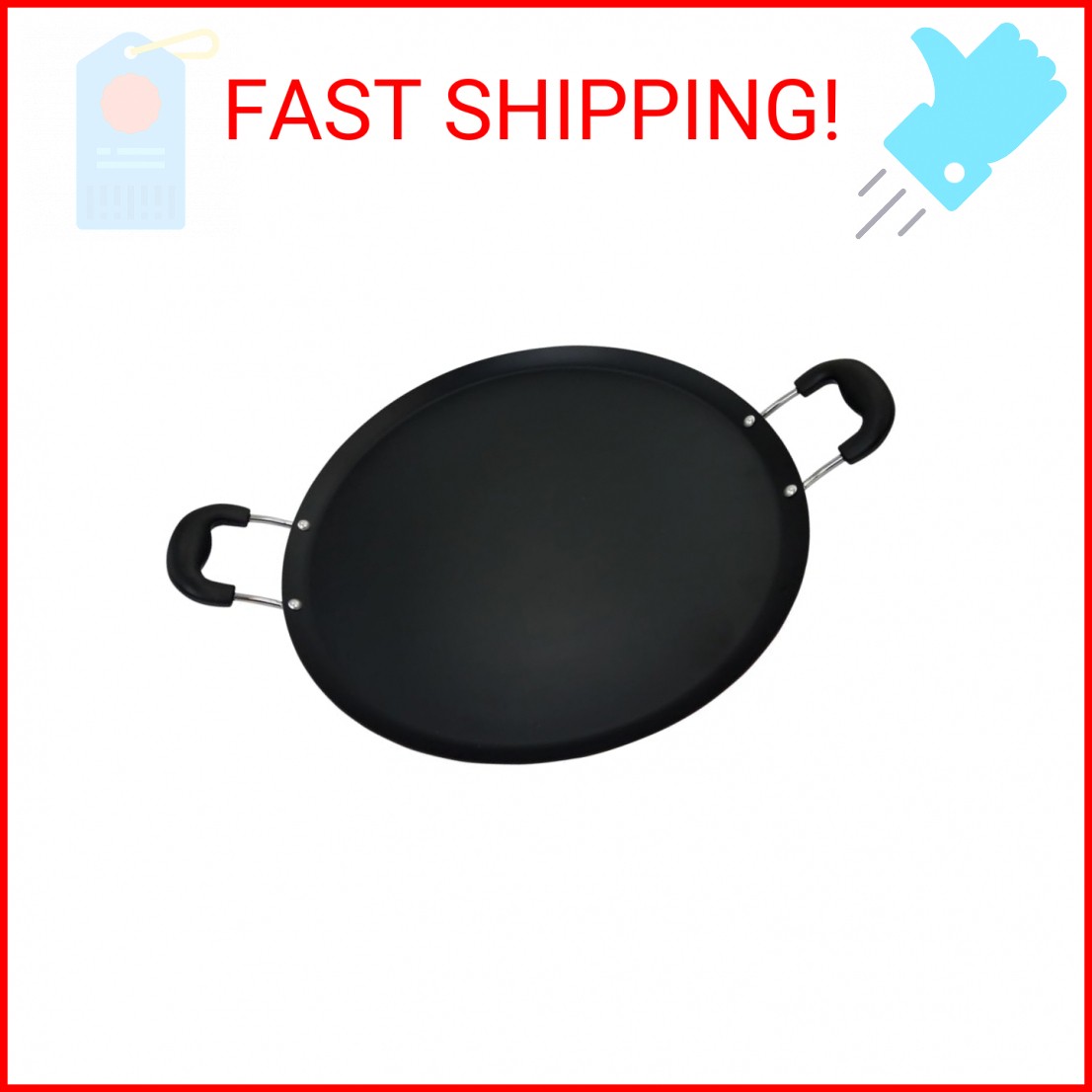 Oster Cocina 111890.01 Zadora Comal Round Carbon Steel with Bakelite Handles, Re