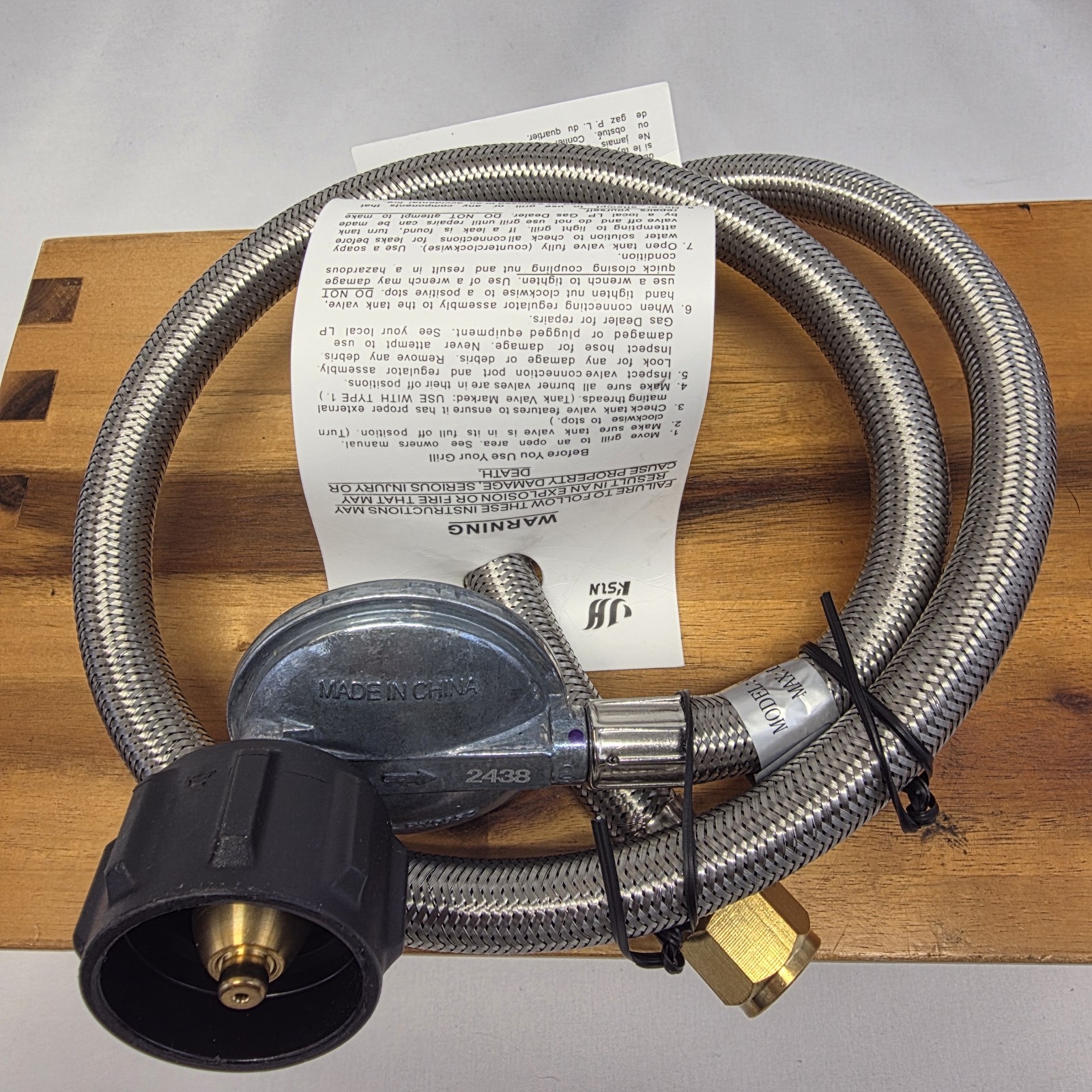 Blackstone 5154 Braided SS Regulator Hose 3ft Propane 20# Tank Grill Adapter NEW