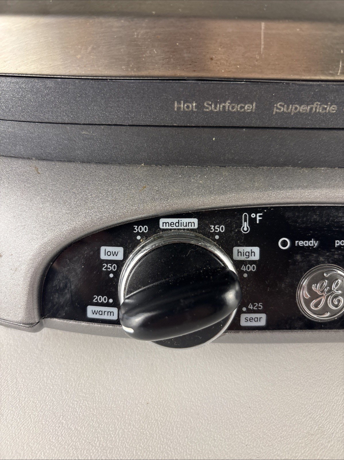GE 169232 Silver Temperature Control Electric 4-in-1 Panini Grill Griddle