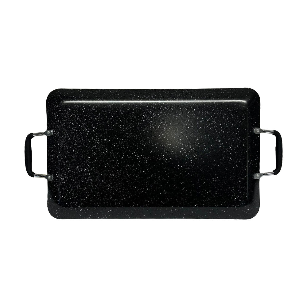 19” x 11-1/2” Heavy Gauge Aluminum Non-Stick Double Griddle Cooking Pan Cook